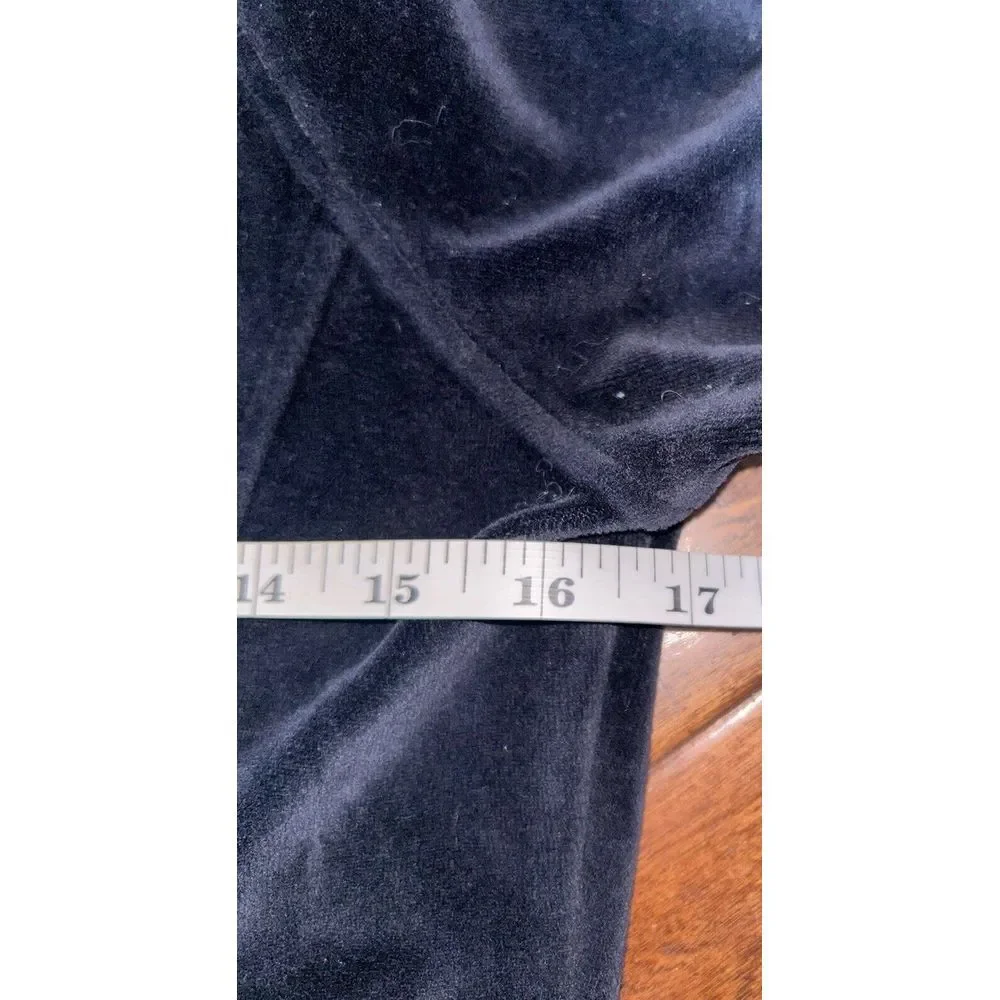Vintage‎ Reebok Velour Small Logo Embroidered Zip Up Track Y2K Navy Blue